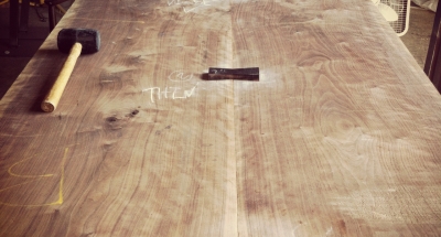 Butterfly Joint Table Traditional Walnut Slab Handmade Bespoke