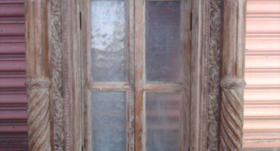 Carved Oak Ornate Restored Window Frame