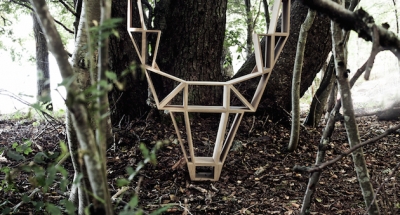 Geometric Deer Head Bookshelf Bespoke Design Forest
