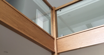 Contemporary Glass Oak Staircase String Newel Posts Gallery Landing Contemporary Glass Oak Staircase String Newel Posts Gallery Landing