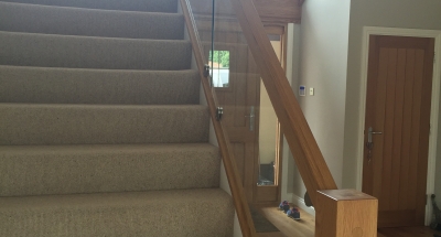 Contemporary Glass Oak Staircase Contemporary Glass Oak Staircase