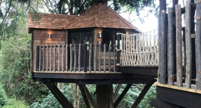 Gothic High Rise Tree House Side View